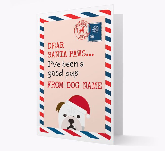 'Dear Santa' Card with your {breedFullName} Christmas Icon